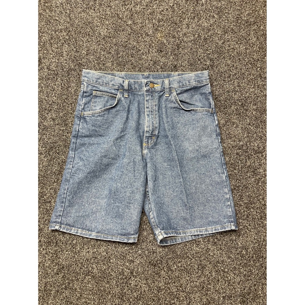 Wrangler Mens Relaxed Fit Denim Shorts Blue Cotton Jean Shorts 606W1DH Size 34